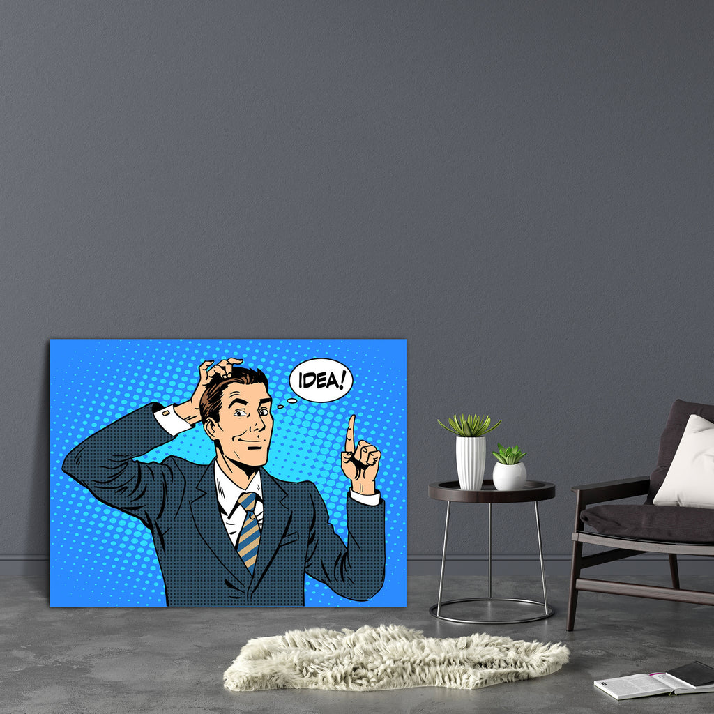 Businessman Idea Pop Art Canvas Painting Synthetic Frame-Paintings MDF Framing-AFF_FR-IC 5005232 IC 5005232, Ancient, Animated Cartoons, Art and Paintings, Books, Business, Caricature, Cartoons, Comics, Dots, Historical, Illustrations, Medieval, Modern Art, People, Pop Art, Retro, Vintage, businessman, idea, pop, art, canvas, painting, synthetic, frame, creative, man, ideas, good, artistic, cartoon, comic, book, concept, copywriter, dot, emotions, face, finance, halftone, hip, husband, illustration, job, lo
