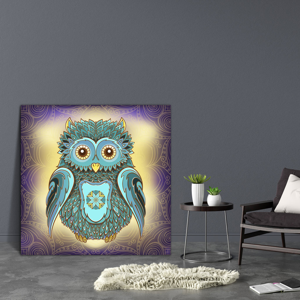 Owl D2 Canvas Painting Synthetic Frame-Paintings MDF Framing-AFF_FR-IC 5005243 IC 5005243, Abstract Expressionism, Abstracts, Ancient, Animals, Animated Cartoons, Art and Paintings, Birds, Caricature, Cartoons, Culture, Decorative, Digital, Digital Art, Drawing, Ethnic, Folk Art, Graphic, Hand Drawn, Historical, Illustrations, Medieval, Nature, Patterns, Scenic, Semi Abstract, Signs, Signs and Symbols, Symbols, Traditional, Tribal, Vintage, Wildlife, World Culture, owl, d2, canvas, painting, synthetic, fram