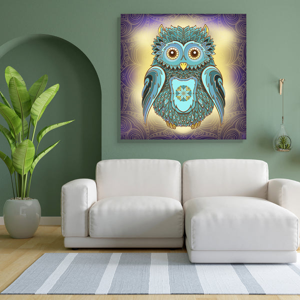 Owl D2 Canvas Painting Synthetic Frame-Paintings MDF Framing-AFF_FR-IC 5005243 IC 5005243, Abstract Expressionism, Abstracts, Ancient, Animals, Animated Cartoons, Art and Paintings, Birds, Caricature, Cartoons, Culture, Decorative, Digital, Digital Art, Drawing, Ethnic, Folk Art, Graphic, Hand Drawn, Historical, Illustrations, Medieval, Nature, Patterns, Scenic, Semi Abstract, Signs, Signs and Symbols, Symbols, Traditional, Tribal, Vintage, Wildlife, World Culture, owl, d2, canvas, painting, for, bedroom, l