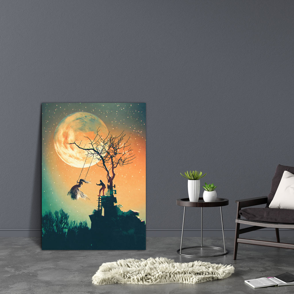 Man Pushing Woman On Swing Canvas Painting Synthetic Frame-Paintings MDF Framing-AFF_FR-IC 5005252 IC 5005252, Abstract Expressionism, Abstracts, Ancient, Art and Paintings, Historical, Holidays, Illustrations, Love, Medieval, Paintings, Retro, Romance, Semi Abstract, Signs, Signs and Symbols, Vintage, Watercolour, man, pushing, woman, on, swing, canvas, painting, synthetic, frame, halloween, oil, acrylic, watercolor, abstract, tree, art, artistic, artwork, autumn, background, beautiful, beauty, bride, card