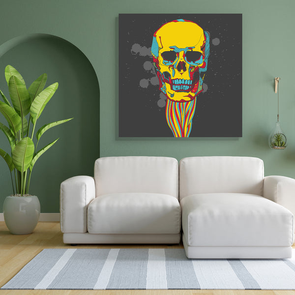 Day Of The Dead Colorful Skull Canvas Painting Synthetic Frame-Paintings MDF Framing-AFF_FR-IC 5005276 IC 5005276, Art and Paintings, Black and White, Botanical, Culture, Digital, Digital Art, Ethnic, Festivals, Festivals and Occasions, Festive, Floral, Flowers, Folk Art, Graphic, Hand Drawn, Holidays, Illustrations, Mexican, Nature, Patterns, Signs, Signs and Symbols, Symbols, Traditional, Tribal, White, World Culture, day, of, the, dead, colorful, skull, canvas, painting, for, bedroom, living, room, engin