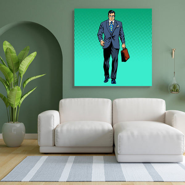 Businessman Canvas Painting Synthetic Frame-Paintings MDF Framing-AFF_FR-IC 5005280 IC 5005280, Ancient, Animated Cartoons, Art and Paintings, Books, Business, Caricature, Cartoons, Comics, Dots, Historical, Illustrations, Medieval, Modern Art, People, Pop Art, Retro, Vintage, businessman, canvas, painting, for, bedroom, living, room, engineered, wood, frame, pop, art, style, boss, cartoon, comic, book, concept, dot, finance, forward, halftone, hip, idea, illustration, man, manager, modern, success, thought