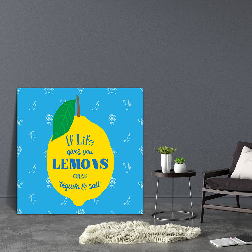 If Life Gives You Lemons Grab Tequila & Salt D2 Canvas Painting Synthetic Frame-Paintings MDF Framing-AFF_FR-IC 5005300 IC 5005300, Abstract Expressionism, Abstracts, Ancient, Art and Paintings, Calligraphy, Decorative, Digital, Digital Art, Graphic, Hand Drawn, Historical, Illustrations, Inspirational, Medieval, Motivation, Motivational, Quotes, Semi Abstract, Signs, Signs and Symbols, Text, Typography, Vintage, if, life, gives, you, lemons, grab, tequila, salt, d2, canvas, painting, synthetic, frame, lemo