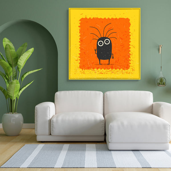 Monster D6 Canvas Painting Synthetic Frame-Paintings MDF Framing-AFF_FR-IC 5005304 IC 5005304, Animals, Animated Cartoons, Art and Paintings, Caricature, Cartoons, Comedy, Decorative, Fantasy, Humor, Humour, Illustrations, Pets, Signs, Signs and Symbols, Sports, Symbols, monster, d6, canvas, painting, for, bedroom, living, room, engineered, wood, frame, art, alien, animal, background, bizarre, card, cartoon, characters, cheerful, claw, colorful, cute, decor, demon, design, devil, elements, fun, funny, game,