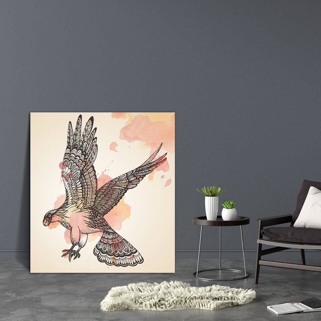 Ornamental Grunge Eagle Canvas Painting Synthetic Frame-Paintings MDF Framing-AFF_FR-IC 5005309 IC 5005309, Abstract Expressionism, Abstracts, American, Animals, Art and Paintings, Birds, Black, Black and White, Culture, Decorative, Digital, Digital Art, Drawing, Ethnic, Graphic, Illustrations, Nature, Paintings, Scenic, Semi Abstract, Signs, Signs and Symbols, Splatter, Symbols, Traditional, Tribal, Watercolour, White, Wildlife, World Culture, ornamental, grunge, eagle, canvas, painting, synthetic, frame, 