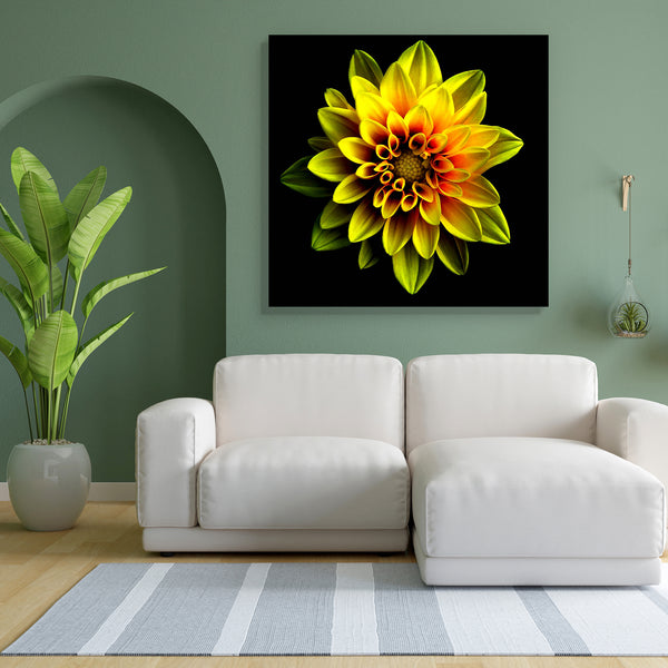 Flower Dahlia Canvas Painting Synthetic Frame-Paintings MDF Framing-AFF_FR-IC 5005312 IC 5005312, Black, Black and White, Botanical, Floral, Flowers, Love, Nature, Romance, Scenic, Surrealism, flower, dahlia, canvas, painting, for, bedroom, living, room, engineered, wood, frame, autumn, background, beautiful, beauty, bloom, blossom, botany, bright, chrome, close, closeup, color, colorful, daisy, dark, day, drop, exotic, garden, gold, golden, growth, head, isolated, on, macro, natural, one, orangery, perenni