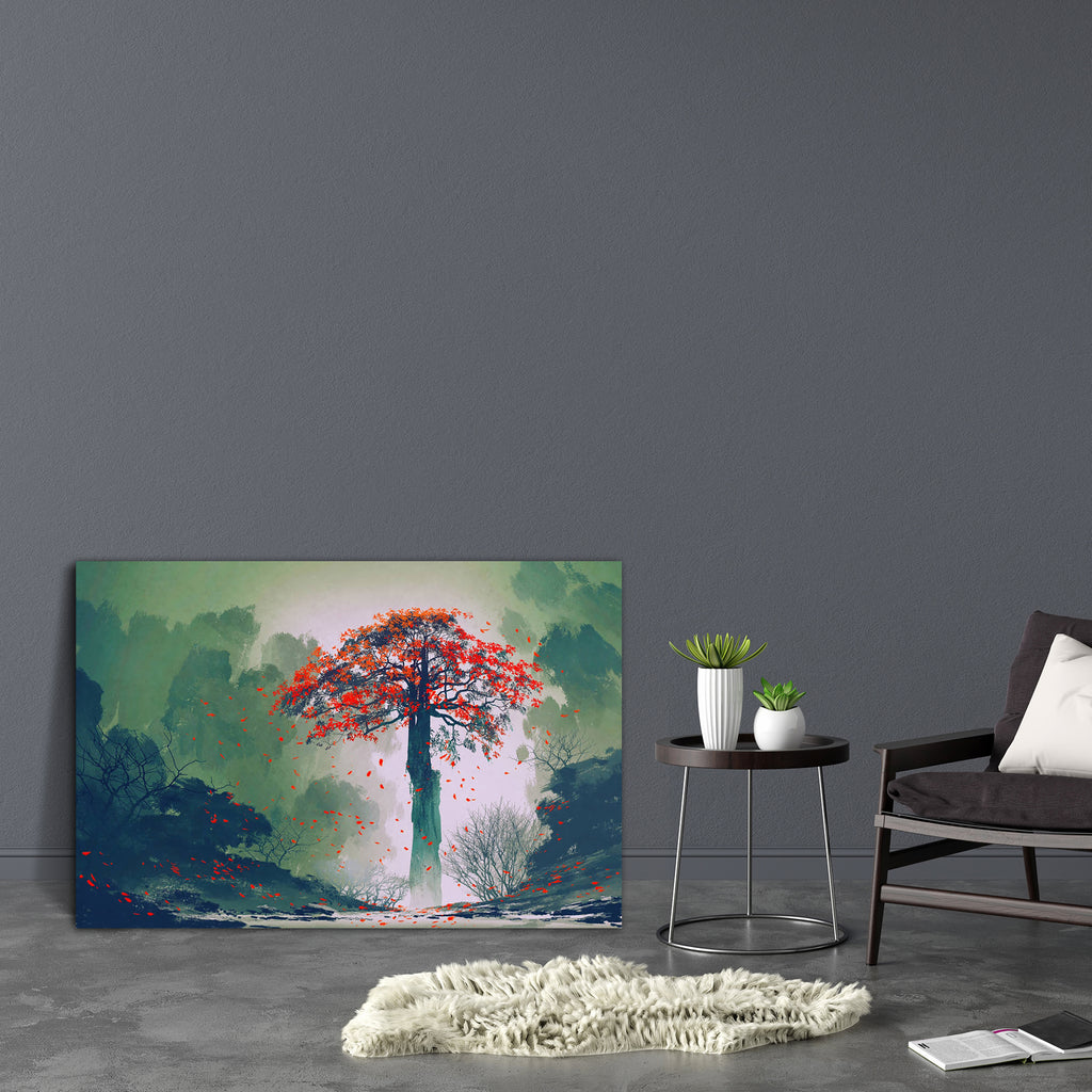 Red Autumn Tree Canvas Painting Synthetic Frame-Paintings MDF Framing-AFF_FR-IC 5005316 IC 5005316, Art and Paintings, Fantasy, Illustrations, Landscapes, Mountains, Paintings, Scenic, Seasons, Signs, Signs and Symbols, Watercolour, red, autumn, tree, canvas, painting, synthetic, frame, landscape, wind, forest, acrylic, art, artistic, artwork, background, beautiful, color, concept, dark, design, fall, ice, illustration, leaves, mountain, mystery, oil, scenery, snow, snowing, style, tower, wallpaper, waterco