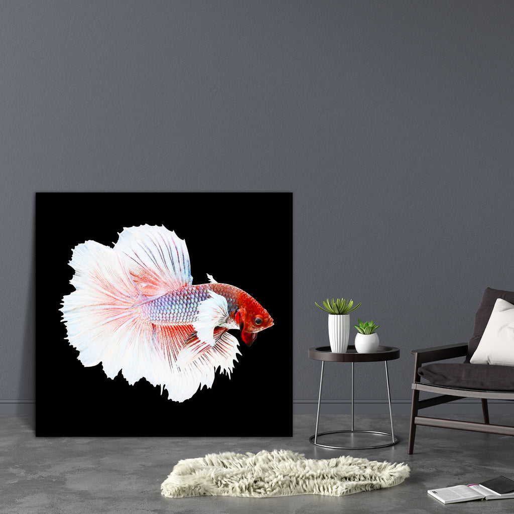 Betta Fish D2 Canvas Painting Synthetic Frame-Paintings MDF Framing-AFF_FR-IC 5005321 IC 5005321, Animals, Black, Black and White, Nature, Pets, Scenic, Tropical, White, betta, fish, d2, canvas, painting, synthetic, frame, aggressive, animal, aquarium, aquatic, background, beautiful, beauty, blue, color, colorful, domestic, dragon, dress, dumbo, fighting, isolated, luxury, motion, pet, power, scale, siamese, tail, water, artzfolio, wall decor for living room, wall frames for living room, frames for living r