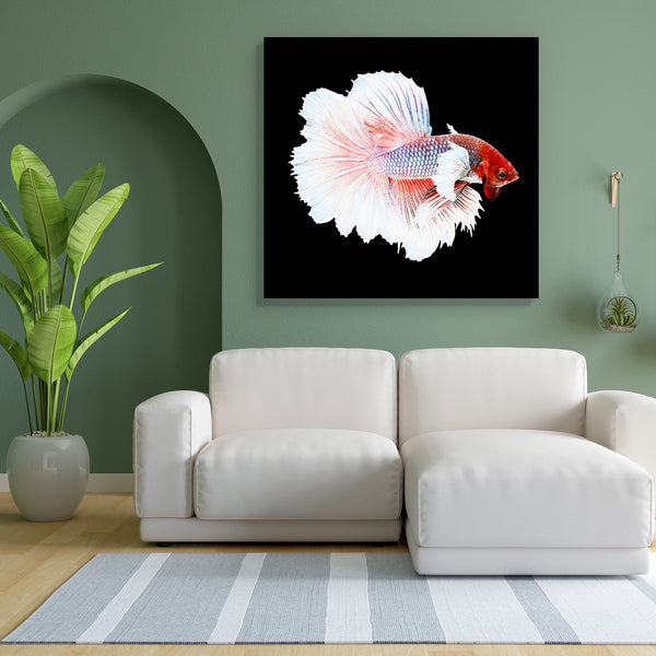 Betta Fish D2 Canvas Painting Synthetic Frame-Paintings MDF Framing-AFF_FR-IC 5005321 IC 5005321, Animals, Black, Black and White, Nature, Pets, Scenic, Tropical, White, betta, fish, d2, canvas, painting, for, bedroom, living, room, engineered, wood, frame, aggressive, animal, aquarium, aquatic, background, beautiful, beauty, blue, color, colorful, domestic, dragon, dress, dumbo, fighting, isolated, luxury, motion, pet, power, scale, siamese, tail, water, artzfolio, wall decor for living room, wall frames f