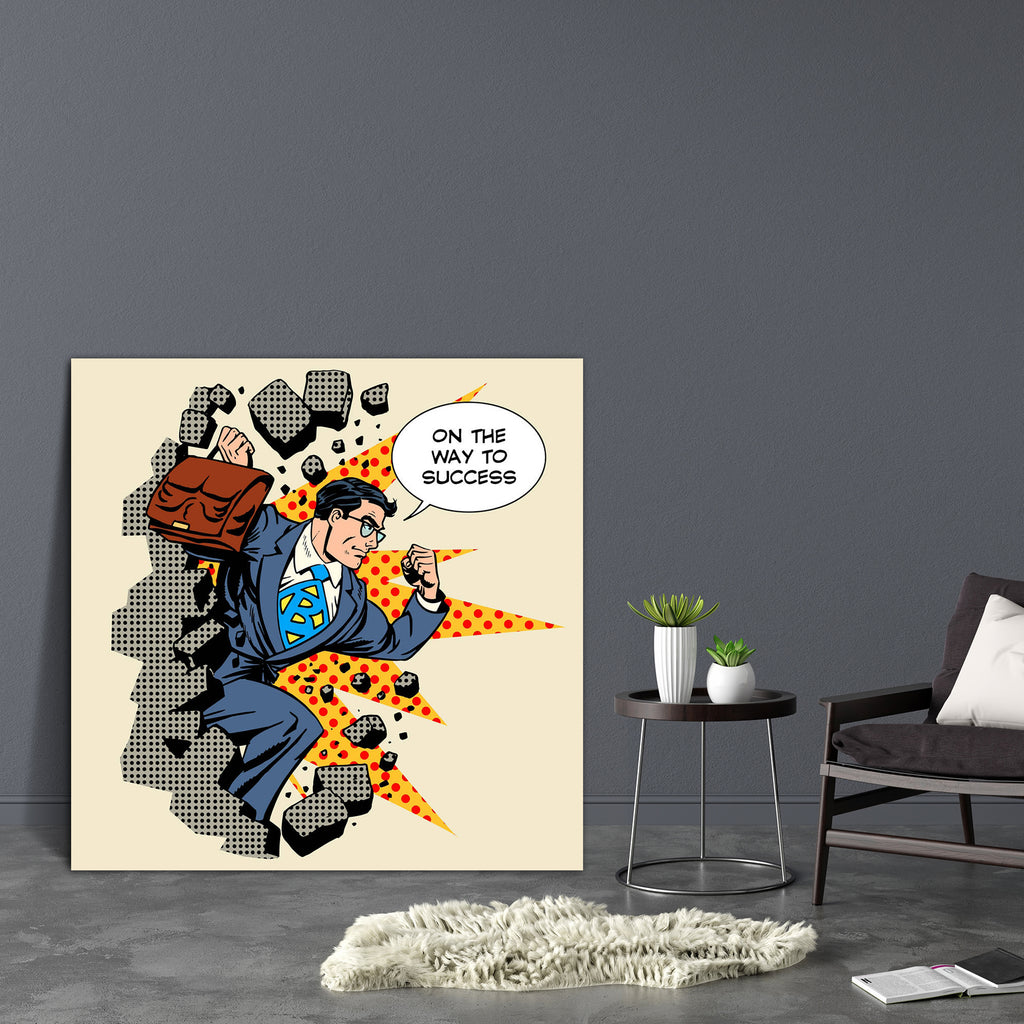 Success Businessman Hero Canvas Painting Synthetic Frame-Paintings MDF Framing-AFF_FR-IC 5005323 IC 5005323, Ancient, Animated Cartoons, Art and Paintings, Books, Business, Caricature, Cartoons, Comics, Dots, Historical, Illustrations, Medieval, Modern Art, People, Pop Art, Retro, Superheroes, Vintage, success, businessman, hero, canvas, painting, synthetic, frame, pop, art, comic, boss, cartoon, breakthrough, superhero, superpower, book, successful, break, entrepreneur, breaking, concept, idea, man, vector