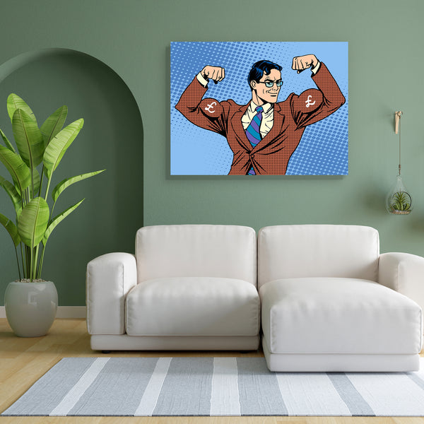 Businessman With Muscles Canvas Painting Synthetic Frame-Paintings MDF Framing-AFF_FR-IC 5005327 IC 5005327, Ancient, Animated Cartoons, Art and Paintings, Books, Business, Caricature, Cartoons, Comics, Dots, Historical, Illustrations, Medieval, Modern Art, People, Pop Art, Retro, Vintage, businessman, with, muscles, canvas, painting, for, bedroom, living, room, engineered, wood, frame, pop, art, muscle, biceps, bodybuilding, boss, broker, concept, idea, man, success, vector, businessmen, buy, cartoon, comi
