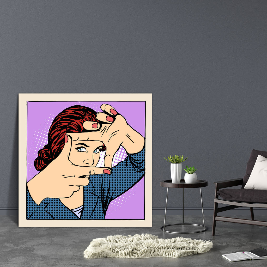 Woman Gesture Canvas Painting Synthetic Frame-Paintings MDF Framing-AFF_FR-IC 5005328 IC 5005328, Adult, Ancient, Animated Cartoons, Art and Paintings, Books, Business, Caricature, Cartoons, Comics, Dots, Historical, Illustrations, Medieval, Modern Art, People, Pop Art, Retro, Vintage, woman, gesture, canvas, painting, synthetic, frame, pop, art, eyes, eye, beauty, boss, concept, idea, lady, success, vector, businesswoman, cartoon, comic, book, dot, emotions, face, girl, halftone, hip, illustration, manager