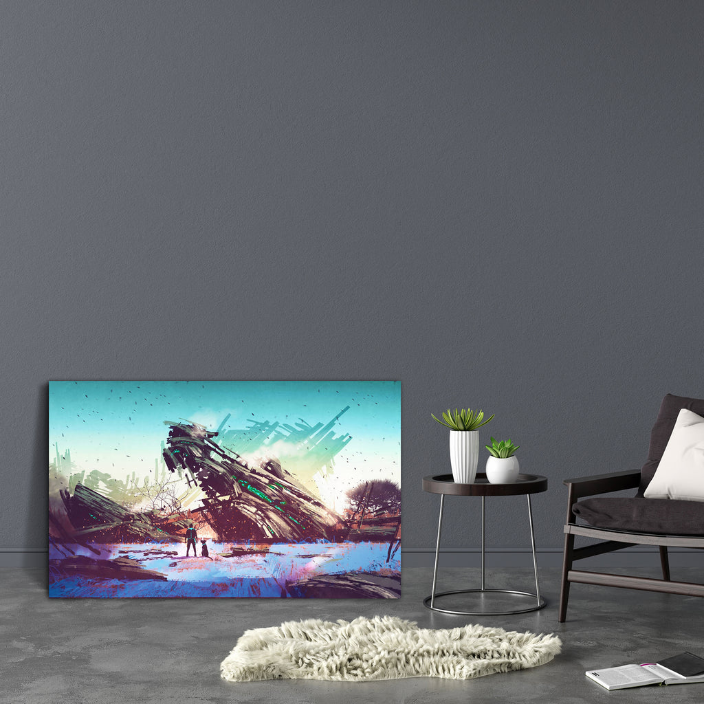 Spaceship Crashed On Blue Field Canvas Painting Synthetic Frame-Paintings MDF Framing-AFF_FR-IC 5005349 IC 5005349, Art and Paintings, Digital, Digital Art, Fantasy, Graphic, Illustrations, Landscapes, Paintings, Scenic, Science Fiction, Signs, Signs and Symbols, Watercolour, spaceship, crashed, on, blue, field, canvas, painting, synthetic, frame, science, fiction, art, spacecraft, ufo, alien, landscape, gaming, oil, abandoned, acrylic, artistic, artwork, background, beautiful, color, concept, crash, dereli