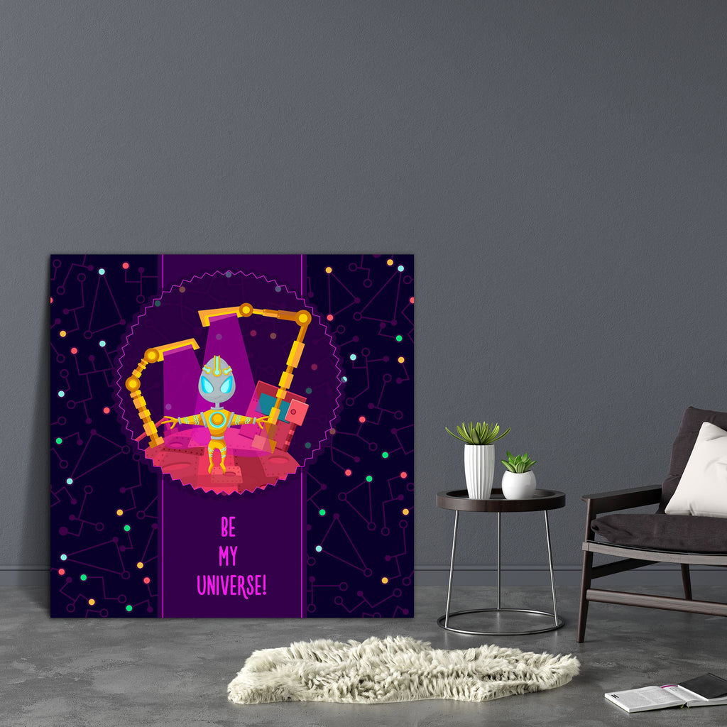 Alien In The Universe D4 Canvas Painting Synthetic Frame - Paintings MDF Framing - ArtzFolio.com