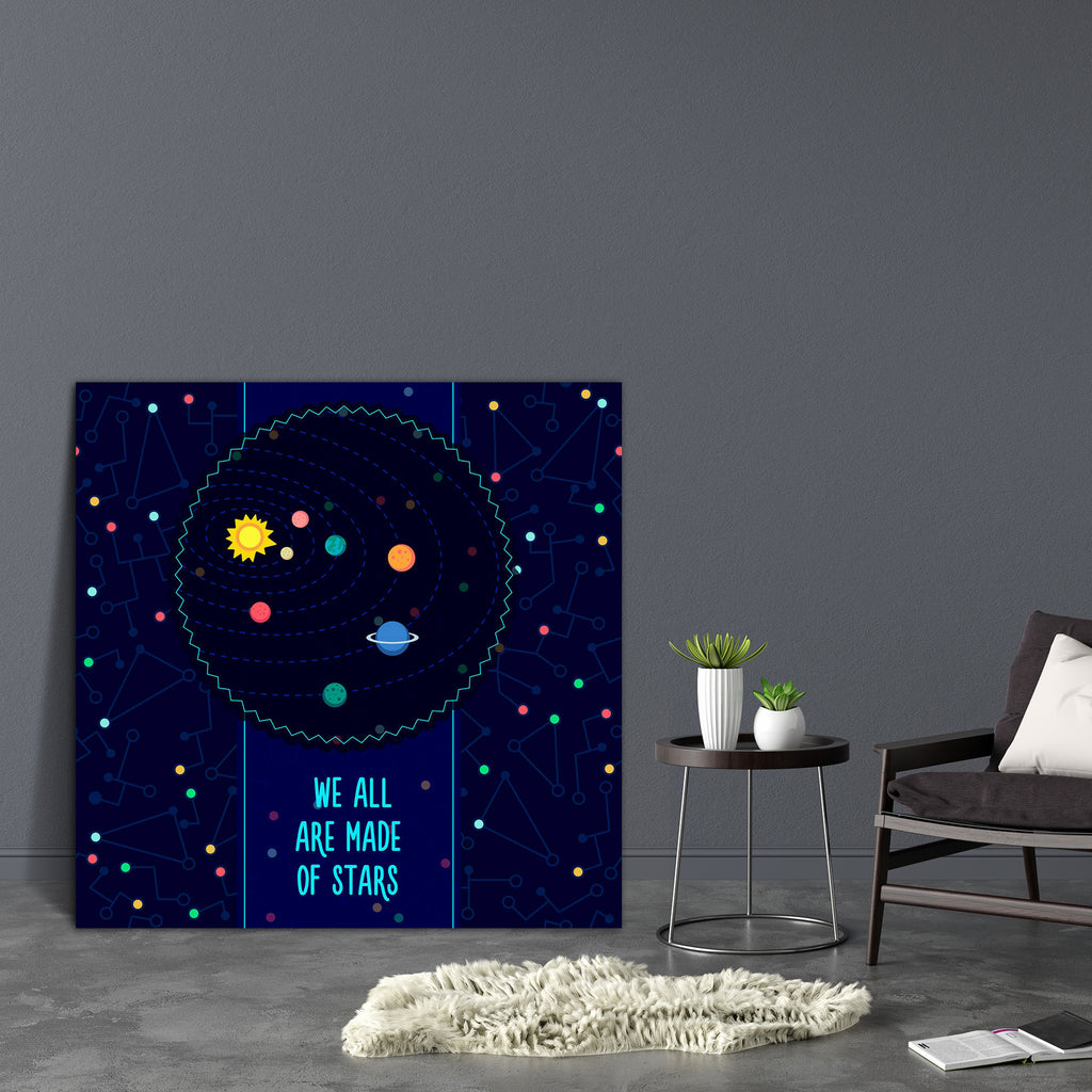 Alien In The Universe D7 Canvas Painting Synthetic Frame - Paintings MDF Framing - ArtzFolio.com