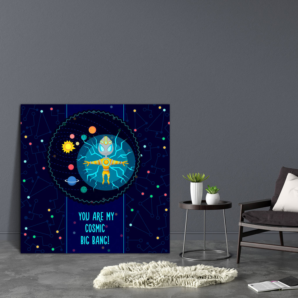 Alien In The Universe D8 Canvas Painting Synthetic Frame-Paintings MDF Framing-AFF_FR-IC 5005359 IC 5005359, Animated Cartoons, Astronomy, Automobiles, Caricature, Cartoons, Cosmology, Icons, Illustrations, Love, Romance, Science Fiction, Signs, Signs and Symbols, Space, Stars, Transportation, Travel, Vehicles, alien, in, the, universe, d8, canvas, painting, synthetic, frame, astronaut, background, cartoon, collection, concept, cosmic, cosmonaut, deep, design, earth, flat, flight, galaxy, icon, illustration