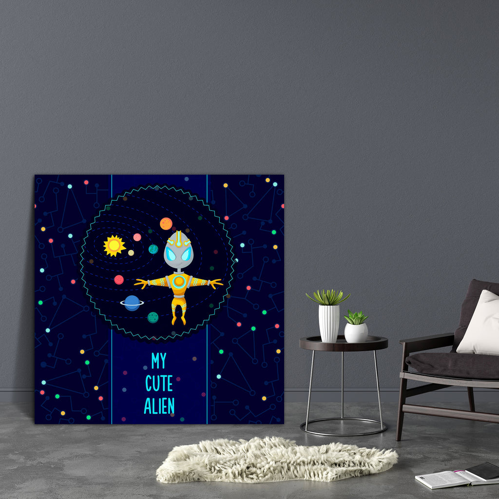 Alien In The Universe D9 Canvas Painting Synthetic Frame-Paintings MDF Framing-AFF_FR-IC 5005360 IC 5005360, Animated Cartoons, Astronomy, Automobiles, Caricature, Cartoons, Cosmology, Icons, Illustrations, Love, Romance, Science Fiction, Signs, Signs and Symbols, Space, Stars, Transportation, Travel, Vehicles, alien, in, the, universe, d9, canvas, painting, synthetic, frame, astronaut, background, cartoon, collection, concept, cosmic, cosmonaut, deep, design, earth, flat, flight, galaxy, icon, illustration