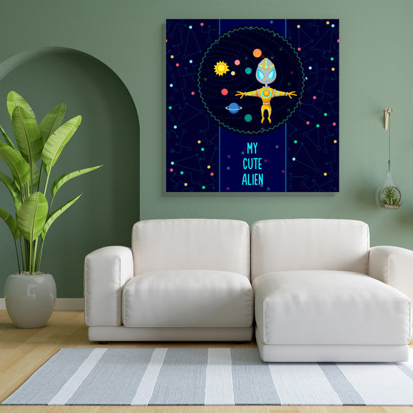 Alien In The Universe D9 Canvas Painting Synthetic Frame-Paintings MDF Framing-AFF_FR-IC 5005360 IC 5005360, Animated Cartoons, Astronomy, Automobiles, Caricature, Cartoons, Cosmology, Icons, Illustrations, Love, Romance, Science Fiction, Signs, Signs and Symbols, Space, Stars, Transportation, Travel, Vehicles, alien, in, the, universe, d9, canvas, painting, for, bedroom, living, room, engineered, wood, frame, astronaut, background, cartoon, collection, concept, cosmic, cosmonaut, deep, design, earth, flat,