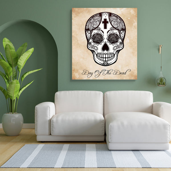 Day Of The Dead D2 Canvas Painting Synthetic Frame-Paintings MDF Framing-AFF_FR-IC 5005365 IC 5005365, Ancient, Art and Paintings, Culture, Ethnic, Folk Art, Historical, Holidays, Illustrations, Medieval, Spanish, Spiritual, Traditional, Tribal, Vintage, World Culture, day, of, the, dead, d2, canvas, painting, for, bedroom, living, room, engineered, wood, frame, hand, drawn, holiday, dia, de, los, muertos, sugar, skull, style, hispanic, folk, art, all, saints, mascot, isolated, vector, illustration, artzfol