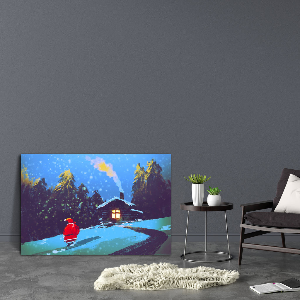 Winter Landscape With Santa Clause Canvas Painting Synthetic Frame-Paintings MDF Framing-AFF_FR-IC 5005379 IC 5005379, Art and Paintings, Christianity, Holidays, Illustrations, Landscapes, Nature, Paintings, Scenic, Signs, Signs and Symbols, Watercolour, winter, landscape, with, santa, clause, canvas, painting, synthetic, frame, watercolor, christmas, acrylic, art, artistic, artwork, background, beautiful, blue, claus, color, concept, cottage, design, forest, holiday, home, house, illustration, new, year, n