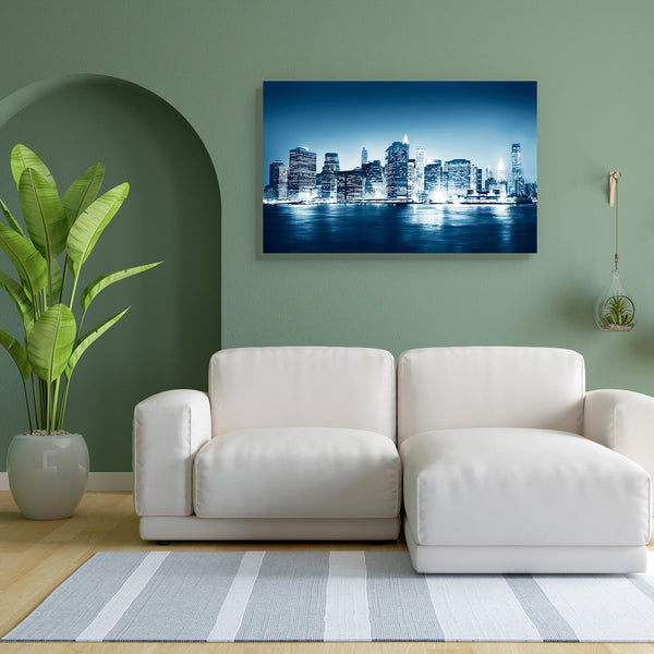 Night New York Canvas Painting Synthetic Frame-Paintings MDF Framing-AFF_FR-IC 5005386 IC 5005386, American, Architecture, Automobiles, Cities, City Views, God Ram, Hinduism, Landmarks, Landscapes, Nature, Panorama, Places, Scenic, Skylines, Transportation, Travel, Vehicles, night, new, york, canvas, painting, for, bedroom, living, room, engineered, wood, frame, city, background, skyline, lights, modern, light, skyscrapers, landscape, view, at, blue, building, life, cityscape, construction, contemporary, de