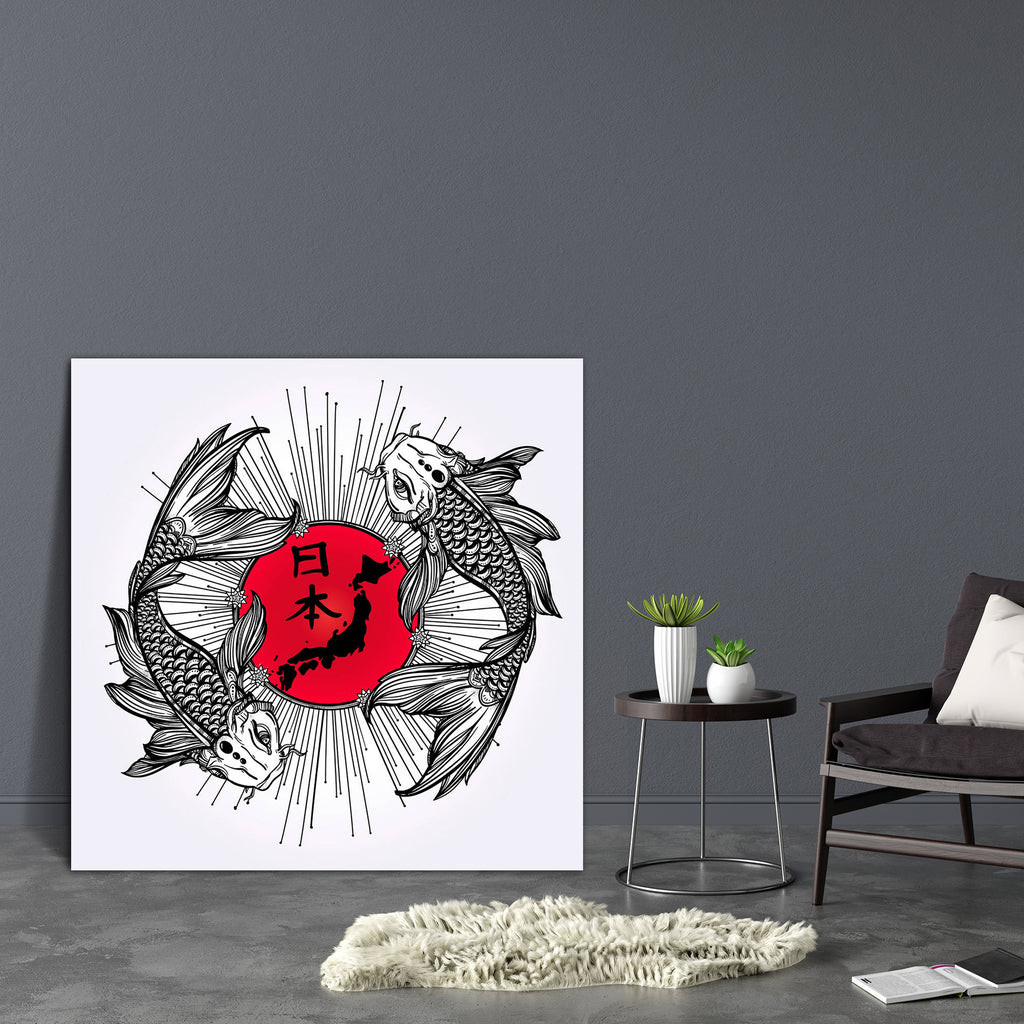 Romantic Fish Koi Carp With Japanese Flag Canvas Painting Synthetic Frame-Paintings MDF Framing-AFF_FR-IC 5005405 IC 5005405, Flags, Illustrations, Japanese, Signs and Symbols, Symbols, romantic, fish, koi, carp, with, flag, canvas, painting, synthetic, frame, hand, drawn, beautiful, symbol, japan, name, hieroglyphs, vector, illustration, isolated, artzfolio, wall decor for living room, wall frames for living room, frames for living room, wall art, canvas painting, wall frame, scenery, panting, paintings fo