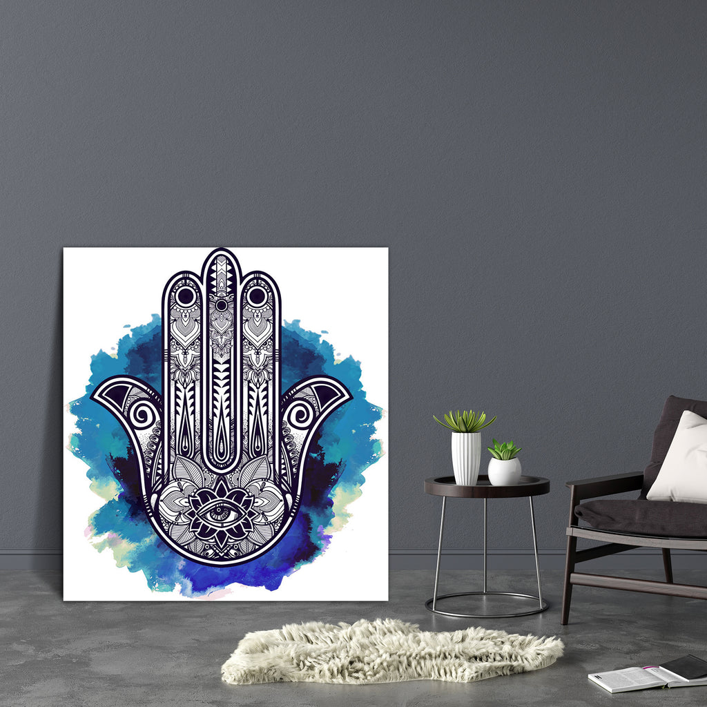 Hamsa Hand Of Fatima Arabic Jewish Cultures D1 Canvas Painting Synthetic Frame-Paintings MDF Framing-AFF_FR-IC 5005419 IC 5005419, Allah, Arabic, Culture, Ethnic, Indian, Islam, Judaism, Traditional, Tribal, World Culture, hamsa, hand, of, fatima, jewish, cultures, d1, canvas, painting, synthetic, frame, elegant, ornate, drawn, good, luck, amulet, artzfolio, wall decor for living room, wall frames for living room, frames for living room, wall art, canvas painting, wall frame, scenery, panting, paintings for