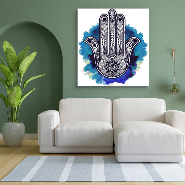 Hamsa Hand Of Fatima Arabic Jewish Cultures D1 Canvas Painting Synthetic Frame-Paintings MDF Framing-AFF_FR-IC 5005419 IC 5005419, Allah, Arabic, Culture, Ethnic, Indian, Islam, Judaism, Traditional, Tribal, World Culture, hamsa, hand, of, fatima, jewish, cultures, d1, canvas, painting, for, bedroom, living, room, engineered, wood, frame, elegant, ornate, drawn, good, luck, amulet, artzfolio, wall decor for living room, wall frames for living room, frames for living room, wall art, canvas painting, wall fra