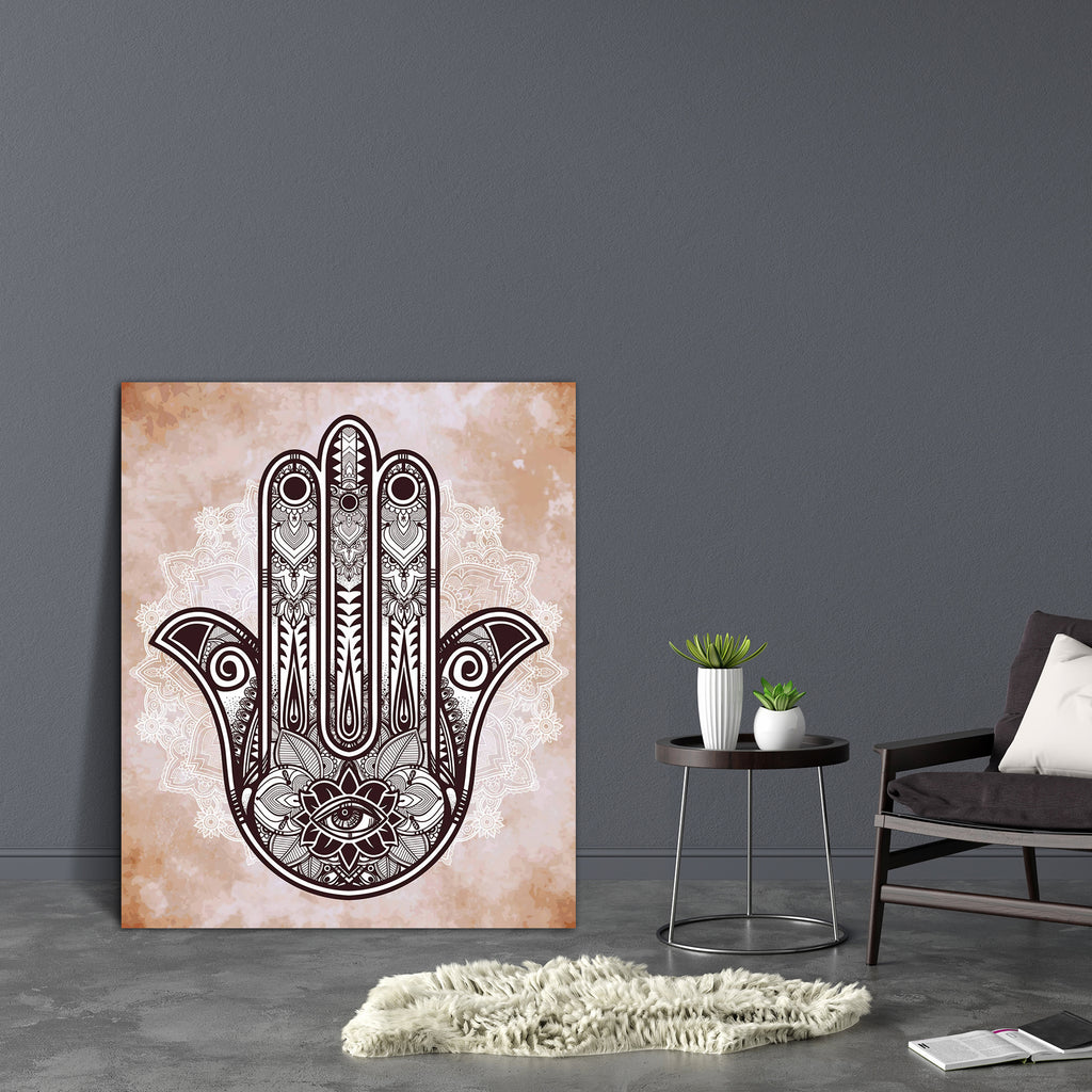 Hamsa Hand Of Fatima Arabic Jewish Cultures D2 Canvas Painting Synthetic Frame-Paintings MDF Framing-AFF_FR-IC 5005421 IC 5005421, Allah, Arabic, Culture, Ethnic, Indian, Islam, Judaism, Traditional, Tribal, World Culture, hamsa, hand, of, fatima, jewish, cultures, d2, canvas, painting, synthetic, frame, elegant, ornate, drawn, good, luck, amulet, artzfolio, wall decor for living room, wall frames for living room, frames for living room, wall art, canvas painting, wall frame, scenery, panting, paintings for