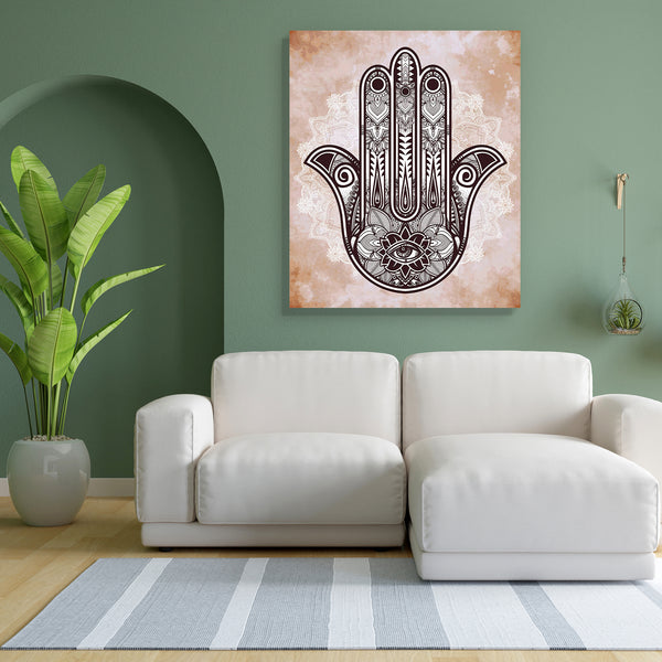 Hamsa Hand Of Fatima Arabic Jewish Cultures D2 Canvas Painting Synthetic Frame-Paintings MDF Framing-AFF_FR-IC 5005421 IC 5005421, Allah, Arabic, Culture, Ethnic, Indian, Islam, Judaism, Traditional, Tribal, World Culture, hamsa, hand, of, fatima, jewish, cultures, d2, canvas, painting, for, bedroom, living, room, engineered, wood, frame, elegant, ornate, drawn, good, luck, amulet, artzfolio, wall decor for living room, wall frames for living room, frames for living room, wall art, canvas painting, wall fra