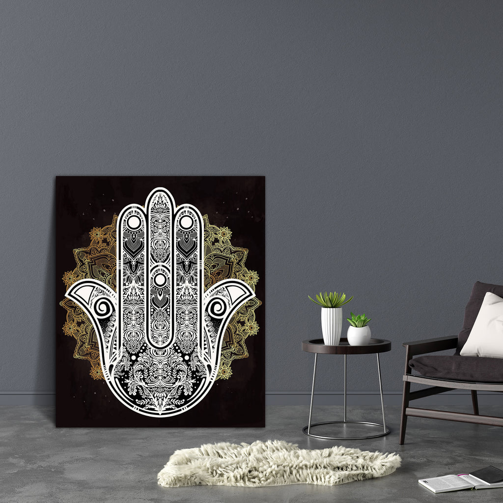 Hamsa Hand Of Fatima Arabic Jewish Cultures D3 Canvas Painting Synthetic Frame-Paintings MDF Framing-AFF_FR-IC 5005422 IC 5005422, Allah, Arabic, Culture, Ethnic, Indian, Islam, Judaism, Traditional, Tribal, World Culture, hamsa, hand, of, fatima, jewish, cultures, d3, canvas, painting, synthetic, frame, elegant, ornate, drawn, good, luck, amulet, artzfolio, wall decor for living room, wall frames for living room, frames for living room, wall art, canvas painting, wall frame, scenery, panting, paintings for