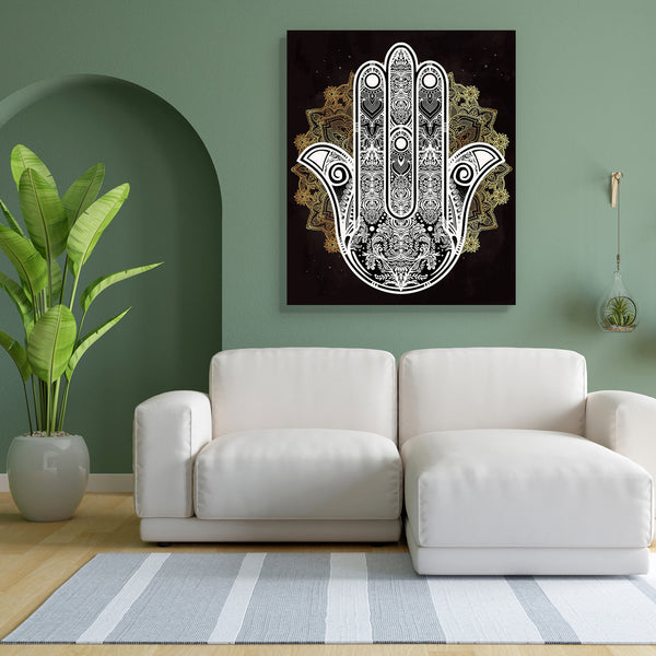 Hamsa Hand Of Fatima Arabic Jewish Cultures D3 Canvas Painting Synthetic Frame-Paintings MDF Framing-AFF_FR-IC 5005422 IC 5005422, Allah, Arabic, Culture, Ethnic, Indian, Islam, Judaism, Traditional, Tribal, World Culture, hamsa, hand, of, fatima, jewish, cultures, d3, canvas, painting, for, bedroom, living, room, engineered, wood, frame, elegant, ornate, drawn, good, luck, amulet, artzfolio, wall decor for living room, wall frames for living room, frames for living room, wall art, canvas painting, wall fra