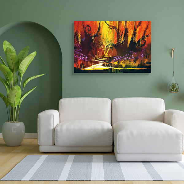 Fantasy Forest D2 Canvas Painting Synthetic Frame-Paintings MDF Framing-AFF_FR-IC 5005427 IC 5005427, Abstract Expressionism, Abstracts, Art and Paintings, Botanical, Fantasy, Floral, Flowers, Illustrations, Landscapes, Nature, Paintings, Scenic, Semi Abstract, Signs, Signs and Symbols, Watercolour, Wooden, forest, d2, canvas, painting, for, bedroom, living, room, engineered, wood, frame, abstract, art, acrylic, artistic, artwork, autumn, background, beautiful, color, colorful, concept, design, fairytale, g