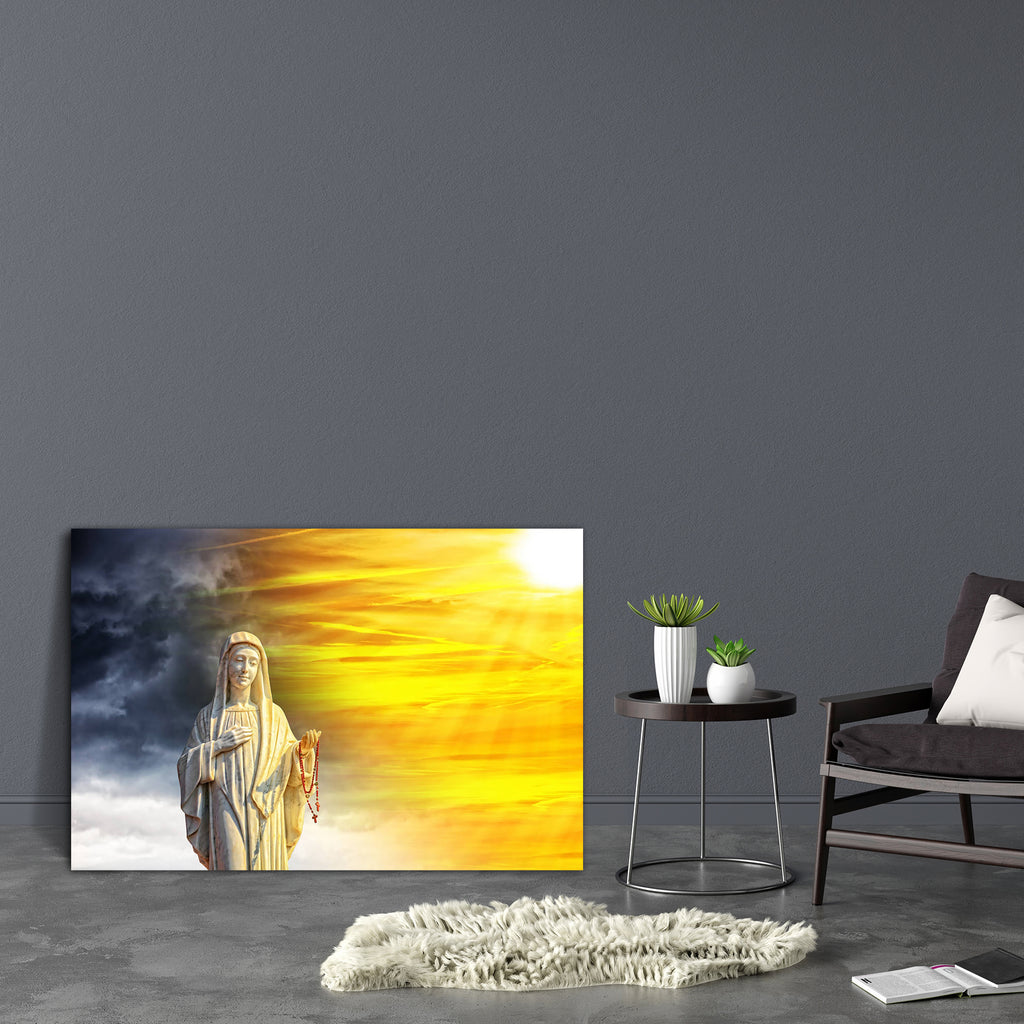 Virgin Mary Canvas Painting Synthetic Frame-Paintings MDF Framing-AFF_FR-IC 5005432 IC 5005432, Black and White, Christianity, Conceptual, Holidays, Icons, Jesus, Love, Marble, Marble and Stone, Mother Mary, Religion, Religious, Romance, Signs and Symbols, Spiritual, Sunsets, Symbols, White, virgin, mary, canvas, painting, synthetic, frame, mother, of, holy, maria, article, background, bad, catholic, christ, christian, church, clouds, concept, dark, detail, dramatic, faith, female, figure, holiday, hope, ic
