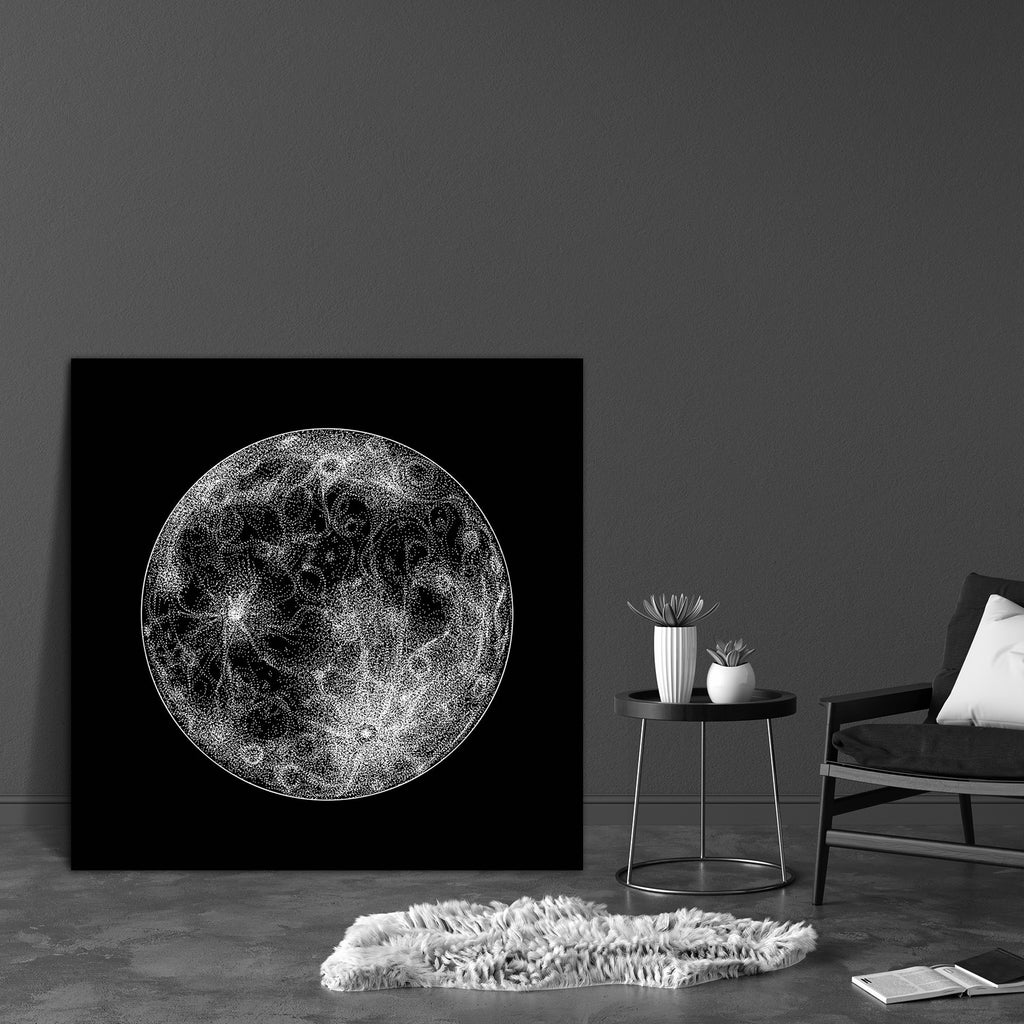 Magical Full Moon Canvas Painting Synthetic Frame-Paintings MDF Framing-AFF_FR-IC 5005433 IC 5005433, Abstract Expressionism, Abstracts, Astrology, Astronomy, Black, Black and White, Circle, Cosmology, Horoscope, Science Fiction, Semi Abstract, Signs, Signs and Symbols, Space, Stars, Sun Signs, White, Zodiac, magical, full, moon, canvas, painting, synthetic, frame, abstract, alchemy, astro, background, bright, cosmos, crater, creation, cycle, dark, design, detail, detailed, esoteric, evening, galaxy, glow, 