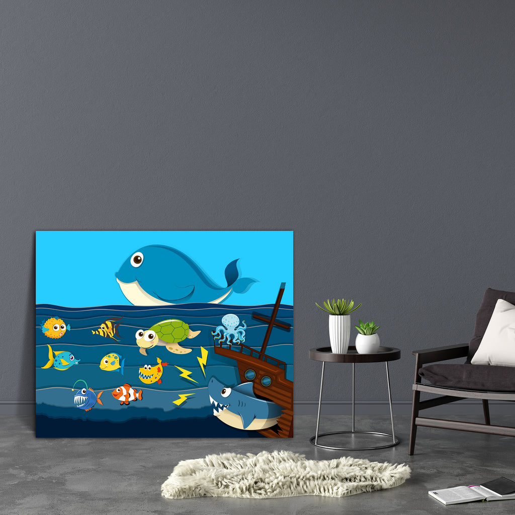 Ocean Scene With Sea Animals Canvas Painting Synthetic Frame-Paintings MDF Framing-AFF_FR-IC 5005436 IC 5005436, Animals, Animated Cartoons, Art and Paintings, Caricature, Cartoons, Digital, Digital Art, Drawing, Graphic, Illustrations, Nature, Scenic, Tropical, Wildlife, ocean, scene, with, sea, canvas, painting, synthetic, frame, animal, aqua, aquatic, art, background, carnivorous, cartoon, clip, clipart, clownfish, creature, elements, exotic, fish, graphics, illustration, image, living, mammal, marine, o
