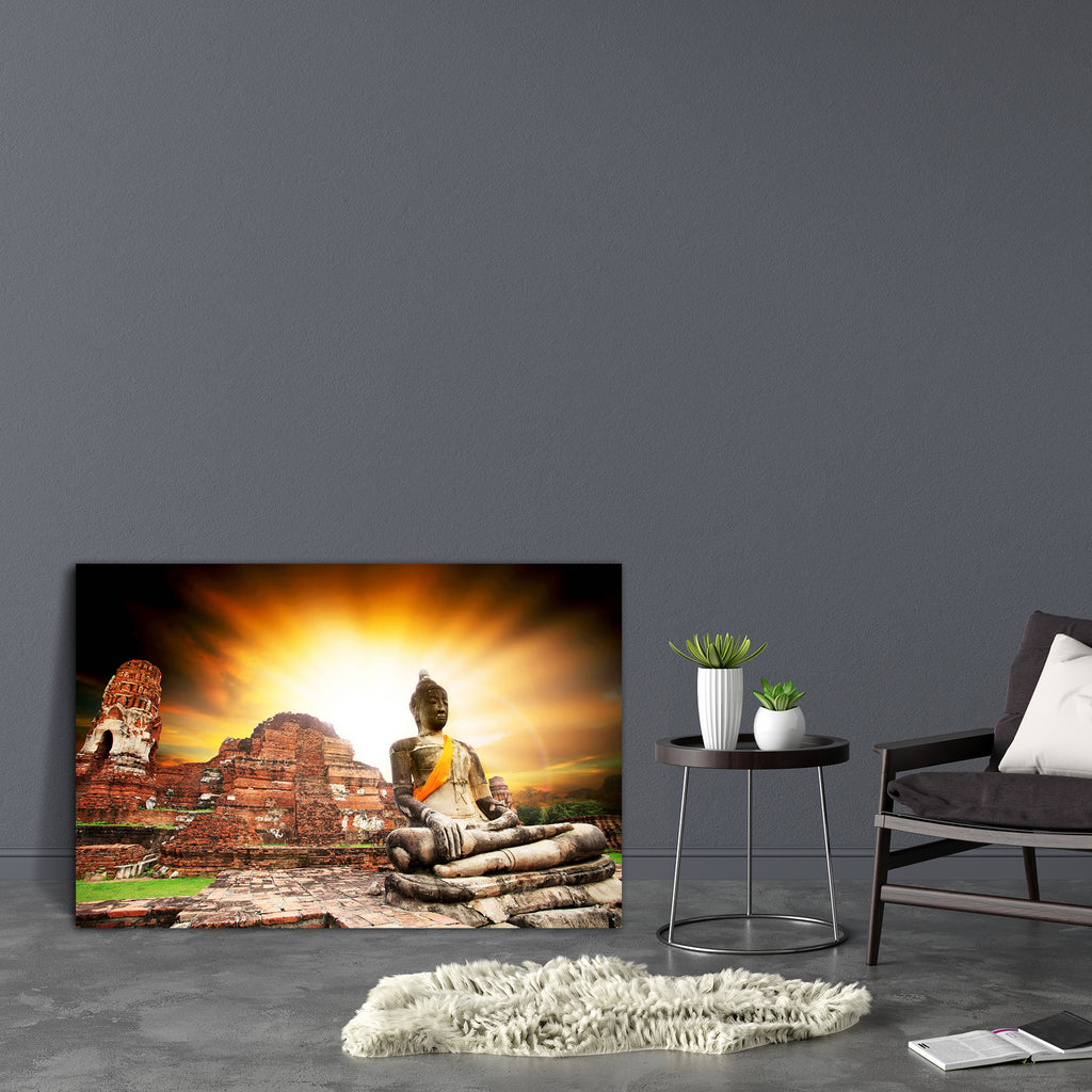 Buddha In Ayuthaya, Thailand Canvas Painting Synthetic Frame-Paintings MDF Framing-AFF_FR-IC 5005446 IC 5005446, Ancient, Architecture, Art and Paintings, Asian, Automobiles, Buddhism, God Buddha, Historical, Medieval, Religion, Religious, Transportation, Travel, Vehicles, Vintage, buddha, in, ayuthaya, thailand, canvas, painting, synthetic, frame, architectural, art, asia, bangkok, brick, buddhist, destination, destroy, destruction, evening, heritage, light, lighting, meditation, old, out, door, outdoor, p
