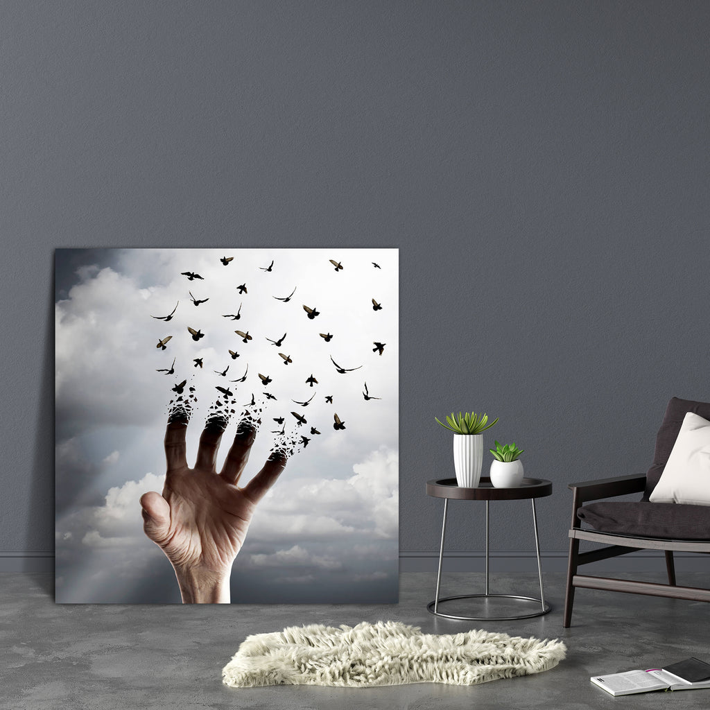 Flying Birds D2 Canvas Painting Synthetic Frame-Paintings MDF Framing-AFF_FR-IC 5005450 IC 5005450, Birds, Conceptual, Inspirational, Motivation, Motivational, Signs and Symbols, Spiritual, Surrealism, Symbols, flying, d2, canvas, painting, synthetic, frame, freedom, death, hope, transformation, life, sunlight, bird, faith, concept, tree, of, psyche, dead, spirituality, ascension, away, beauty, belief, change, communication, creative, creativity, glowing, hand, heaven, human, imagination, immortal, inspirat