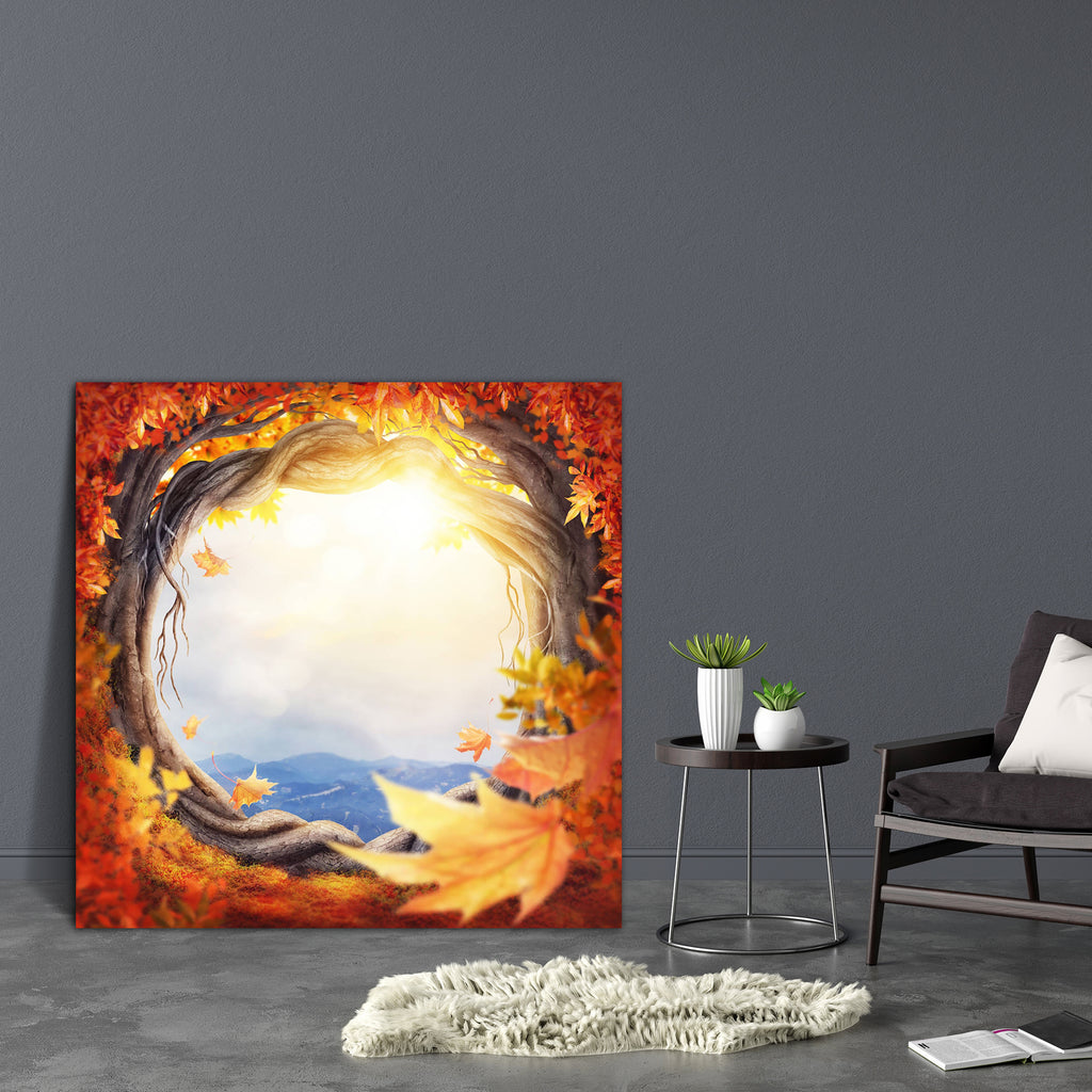 Dark Forest D4 Canvas Painting Synthetic Frame-Paintings MDF Framing-AFF_FR-IC 5005457 IC 5005457, Circle, Fantasy, Landscapes, Nature, Scenic, Seasons, Space, Surrealism, Wooden, dark, forest, d4, canvas, painting, synthetic, frame, enchanted, adventure, autumn, bright, copy, darkness, day, deep, dreams, fairy, fairytale, fall, fog, grass, imagination, imagine, landscape, leaves, lights, magic, mist, misty, mysterious, mystery, natural, nobody, orange, outdoor, plant, ray, red, season, shine, summer, sun, 