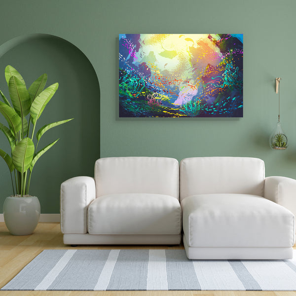 Underwater Seascape Canvas Painting Synthetic Frame-Paintings MDF Framing-AFF_FR-IC 5005465 IC 5005465, Animated Cartoons, Art and Paintings, Caricature, Cartoons, Illustrations, Landscapes, Nature, Paintings, Scenic, Signs, Signs and Symbols, Tropical, Watercolour, Wildlife, underwater, seascape, canvas, painting, for, bedroom, living, room, engineered, wood, frame, coral, under, the, sea, reef, world, ocean, fish, oil, scene, acrylic, aqua, aquarium, aquatic, art, artistic, artwork, background, beautiful,