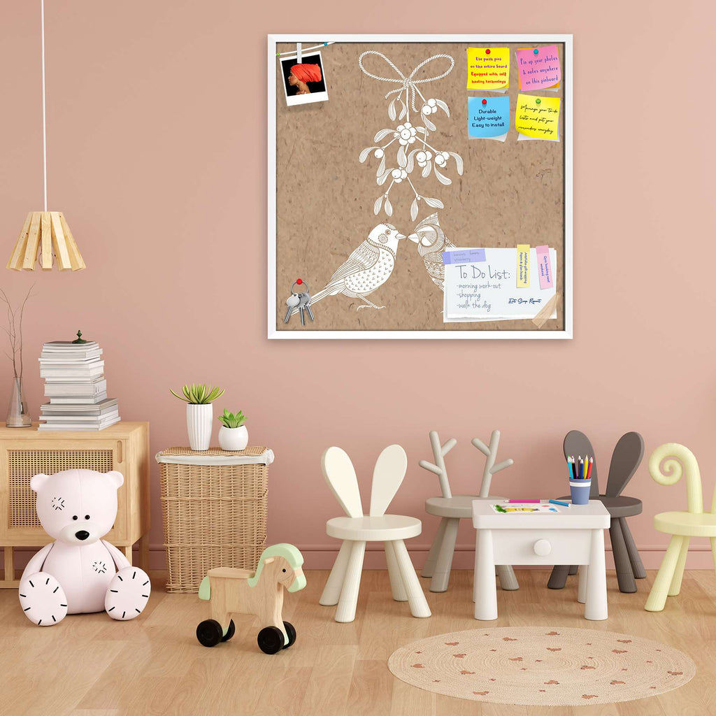 Birds & Mistletoe Bulletin Board Notice Pin Board Soft Board | Framed-Bulletin Boards Framed-BLB_FR-IC 5005467 IC 5005467, Abstract Expressionism, Abstracts, Ancient, Animated Cartoons, Art and Paintings, Birds, Black and White, Botanical, Caricature, Cartoons, Christianity, Culture, Digital, Digital Art, Drawing, Ethnic, Floral, Flowers, Graphic, Historical, Holidays, Illustrations, Love, Medieval, Modern Art, Nature, Retro, Romance, Scenic, Seasons, Semi Abstract, Signs, Signs and Symbols, Symbols, Tradit