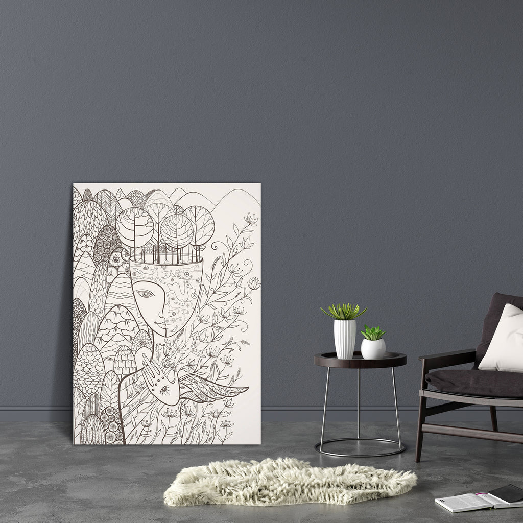 Mother Nature D3 Canvas Painting Synthetic Frame-Paintings MDF Framing-AFF_FR-IC 5005474 IC 5005474, Animals, Art and Paintings, Astronomy, Birds, Botanical, Cosmology, Drawing, Fantasy, Floral, Flowers, Illustrations, Nature, Religion, Religious, Scenic, Seasons, Space, Wooden, mother, d3, canvas, painting, synthetic, frame, tree, of, life, earth, flower, woman, flora, and, fauna, art, beautiful, beauty, bio, bird, blue, brown, color, colorful, concept, contour, deer, eco, environment, eye, face, forest, g