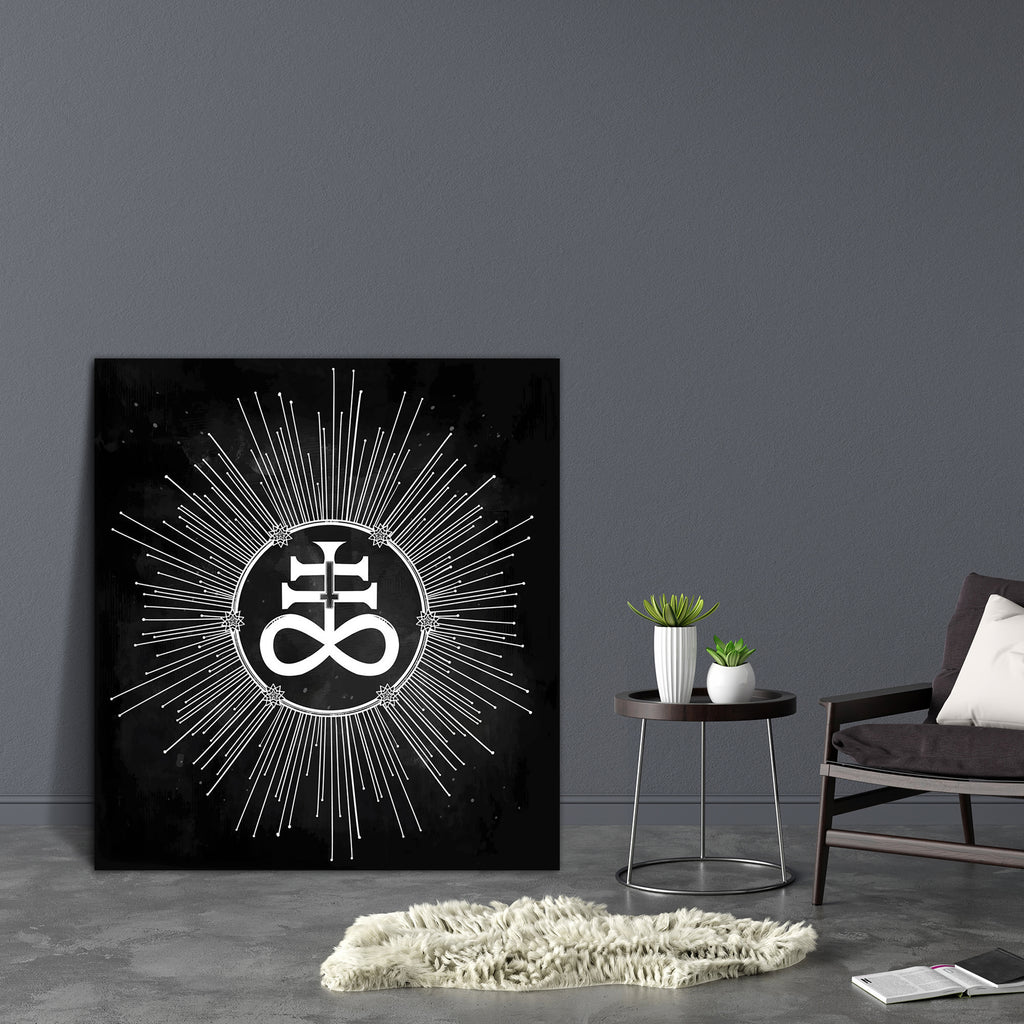 The Satanic aka Leviathan Cross Canvas Painting Synthetic Frame-Paintings MDF Framing-AFF_FR-IC 5005485 IC 5005485, Art and Paintings, Black, Black and White, Cross, Illustrations, Marble and Stone, Signs and Symbols, Symbols, the, satanic, aka, leviathan, canvas, painting, synthetic, frame, also, known, variation, alchemical, symbol, sulfur, that, represents, fire, brimstone, tattoo, art, isolated, vector, illustration, artzfolio, wall decor for living room, wall frames for living room, frames for living r