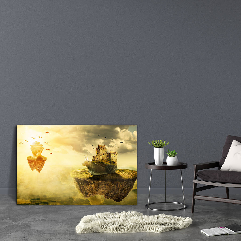 Wandering In The Space Of A Snail Canvas Painting Synthetic Frame-Paintings MDF Framing-AFF_FR-IC 5005488 IC 5005488, Automobiles, Birds, Cities, City Views, Collages, Culture, Ethnic, Fantasy, Futurism, Illustrations, Science Fiction, Space, Traditional, Transportation, Travel, Tribal, Vehicles, World Culture, wandering, in, the, of, a, snail, canvas, painting, synthetic, frame, adoption, background, castle, city, civilization, clam, clouds, collage, contemplation, crows, dream, experience, feelings, ficti
