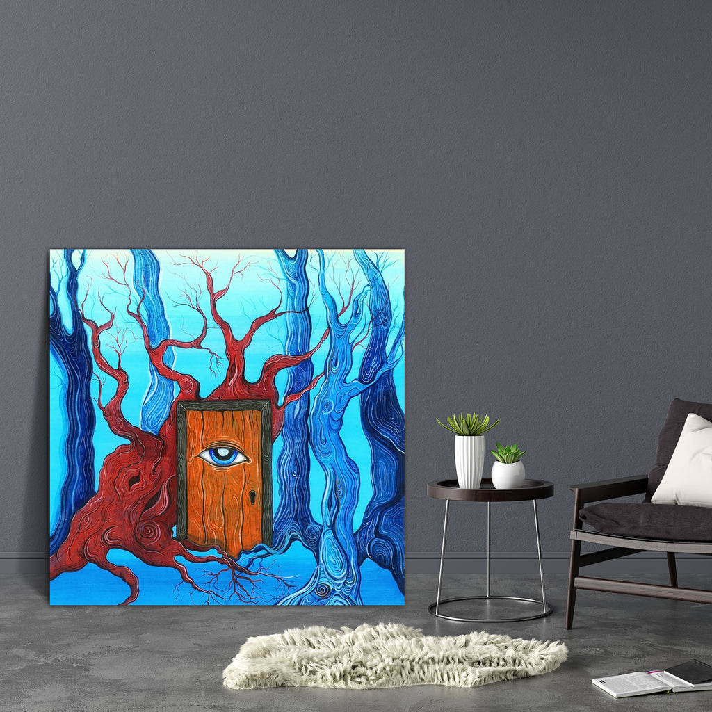 Magic Door With Eye Canvas Painting Synthetic Frame-Paintings MDF Framing-AFF_FR-IC 5005499 IC 5005499, Art and Paintings, Conceptual, Drawing, Fantasy, Futurism, Gouache, Illustrations, Nature, Paintings, Religion, Religious, Scenic, Wooden, magic, door, with, eye, canvas, painting, synthetic, frame, art, awakening, backdrops, background, blue, branches, concept, doorway, dream, enlightenment, entrance, eyes, fabulous, fairy, fairytale, forest, freedom, future, illustration, imagination, knowledge, leaves,