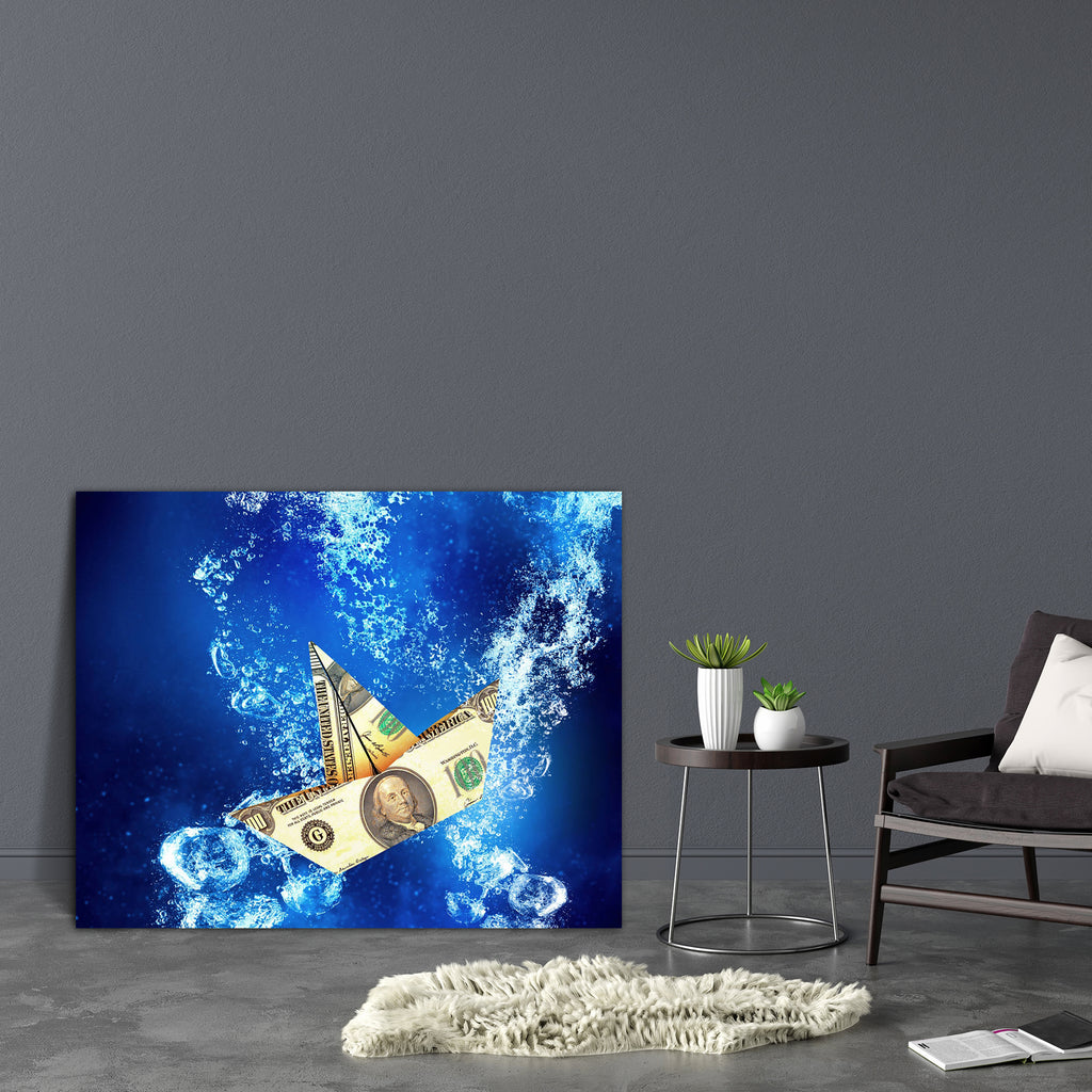 Dollar Banknote Ship Sinking Canvas Painting Synthetic Frame-Paintings MDF Framing-AFF_FR-IC 5005520 IC 5005520, Abstract Expressionism, Abstracts, Animated Cartoons, Caricature, Cartoons, Nature, Scenic, Semi Abstract, Signs, Signs and Symbols, Symbols, dollar, banknote, ship, sinking, canvas, painting, synthetic, frame, abstract, background, blue, cartoon, clear, color, concept, crisis, crystal, deep, fall, financial, item, money, ocean, sea, sign, sink, symbol, under, wallpaper, water, artzfolio, wall de