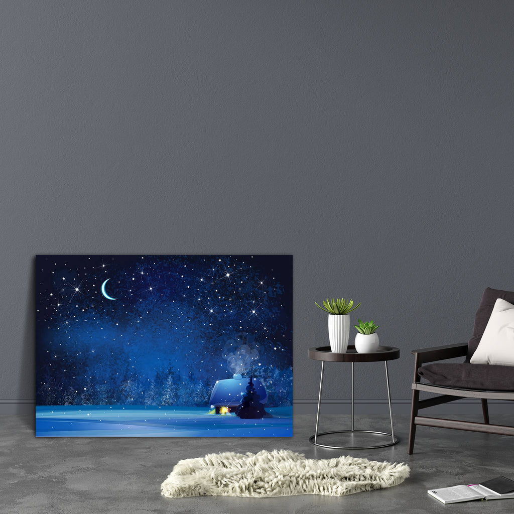 Winter Landscape D9 Canvas Painting Synthetic Frame-Paintings MDF Framing-AFF_FR-IC 5005521 IC 5005521, Christianity, Illustrations, Landscapes, Nature, Scenic, Seasons, Wooden, winter, landscape, d9, canvas, painting, synthetic, frame, snow, night, scene, christmas, day, and, background, sky, forest, scenery, tree, starry, home, house, wonderland, scenes, blue, snowy, card, beauty, cold, cottage, dark, field, fir, frost, frosty, frozen, light, moon, one, outdoor, pine, season, snowfall, star, wintertime, w