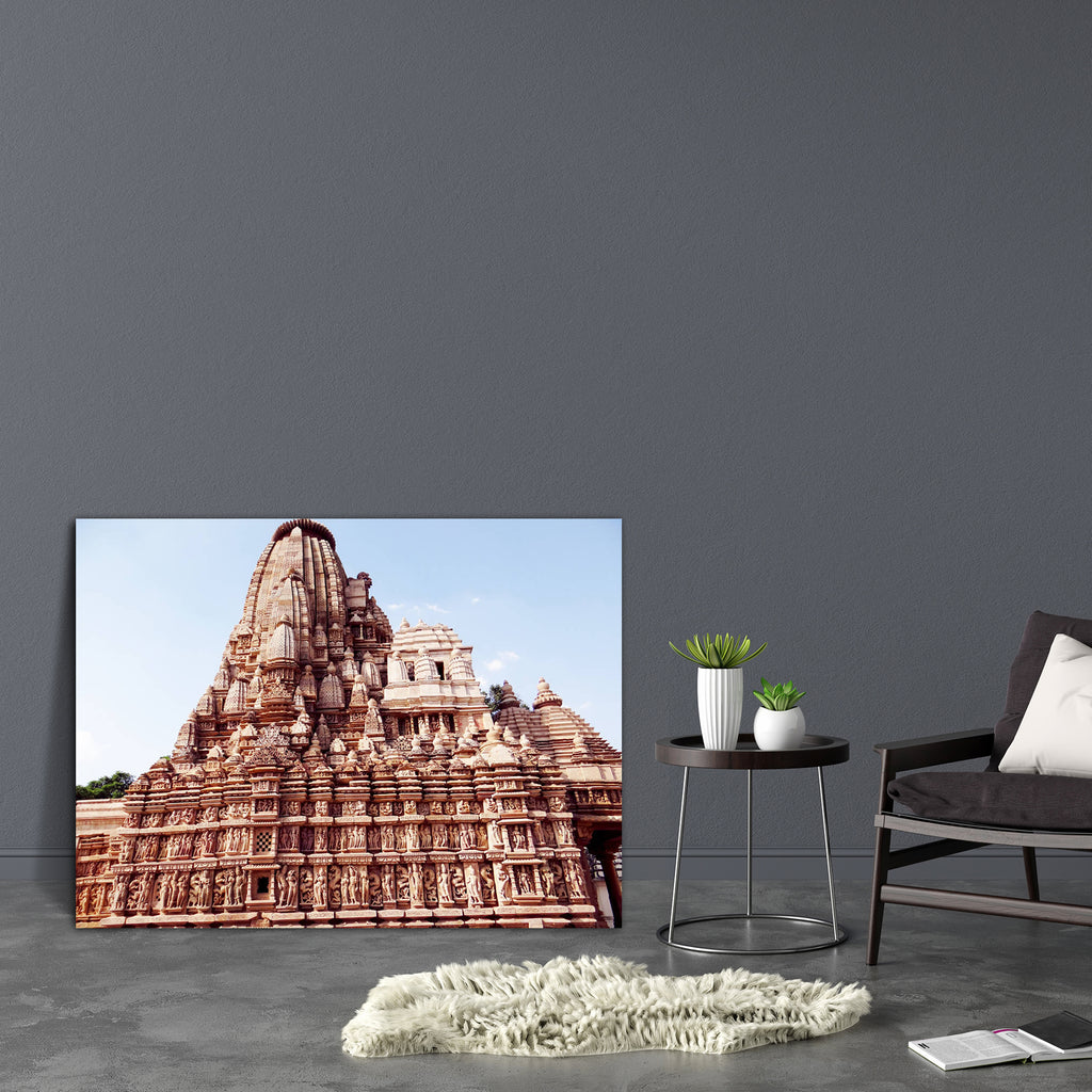 Khajuraho Temples D2 Canvas Painting Synthetic Frame-Paintings MDF Framing-AFF_FR-IC 5005524 IC 5005524, Ancient, Architecture, Indian, Medieval, Spiritual, Vintage, khajuraho, temples, d2, canvas, painting, synthetic, frame, architectural, artistic, beautiful, creativity, human, imagination, india, magnificent, monuments, mp, peace, spectacular, temple, artzfolio, wall decor for living room, wall frames for living room, frames for living room, wall art, canvas painting, wall frame, scenery, panting, painti