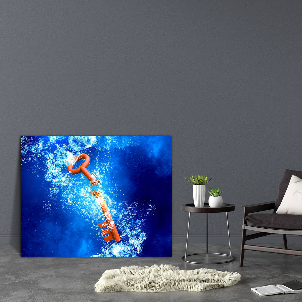 Key Sinking & Dissolving In Clear Blue Water Canvas Painting Synthetic Frame-Paintings MDF Framing-AFF_FR-IC 5005525 IC 5005525, Abstract Expressionism, Abstracts, Animated Cartoons, Caricature, Cartoons, Nature, Scenic, Semi Abstract, Signs, Signs and Symbols, Symbols, key, sinking, dissolving, in, clear, blue, water, canvas, painting, synthetic, frame, abstract, background, cartoon, color, concept, crystal, deep, dissolve, item, ocean, sea, sign, sink, success, symbol, under, wallpaper, artzfolio, wall de