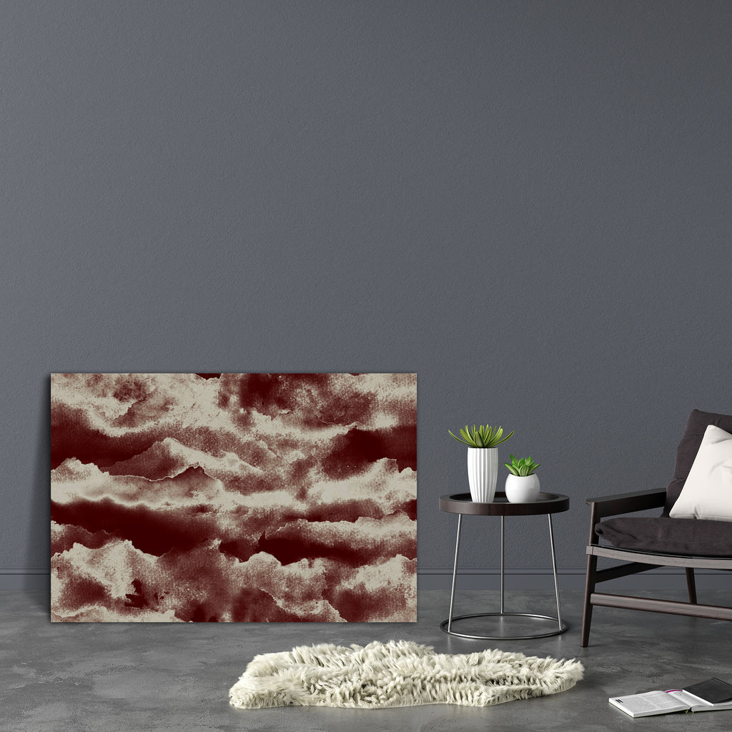 Abstract Mountains Canvas Painting Synthetic Frame - Paintings MDF Framing - ArtzFolio.com